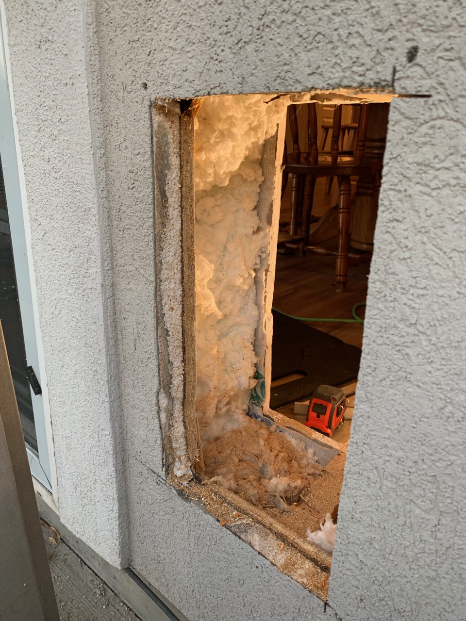 installing dog door in wall