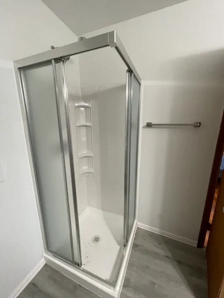 New Small Shower Installed